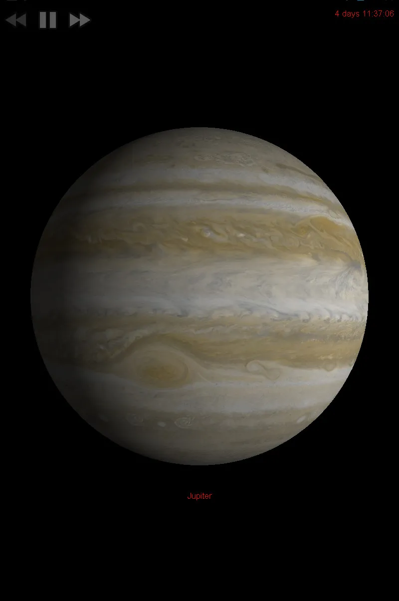 Jupiter in Solar System Simulator