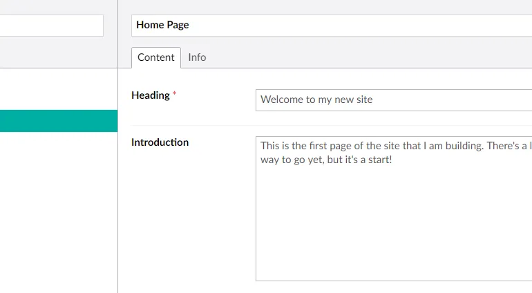 Umbraco back office